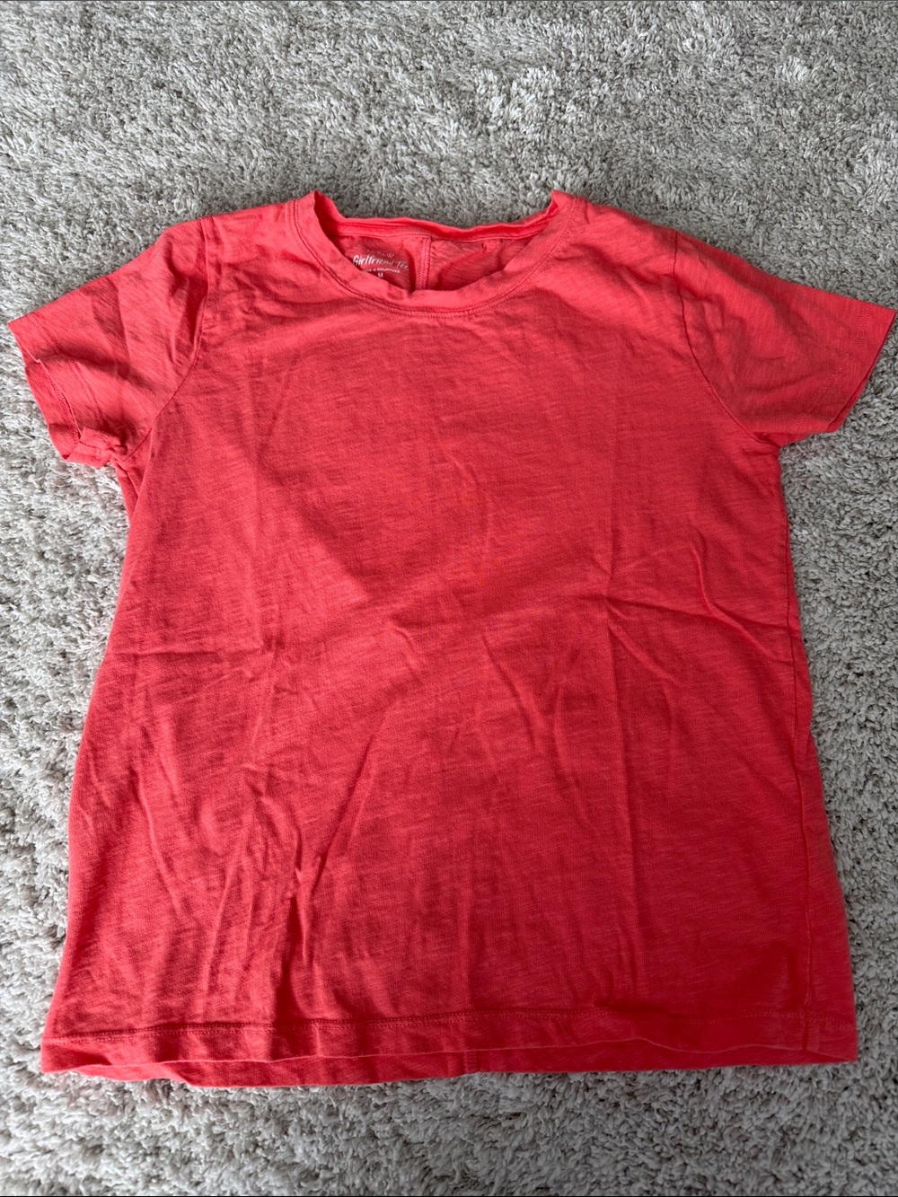 J. Crew Short Sleeve “Girlfriend” Tee in Coral